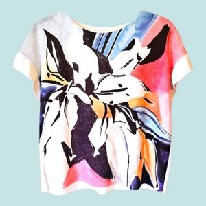Zara Abstract Print Top